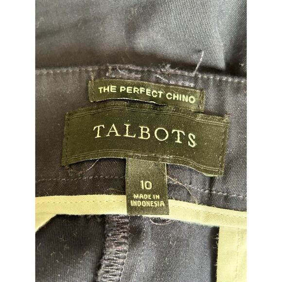 Talbots Pants Womens Size 10 The Perfect Chino Blue Mid Rise Stretch Casual - Picture 6 of 11